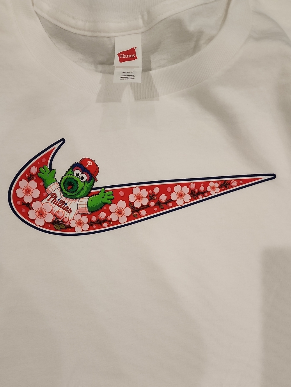 White Phillie Phanatic With Cherry Blossoms Tee